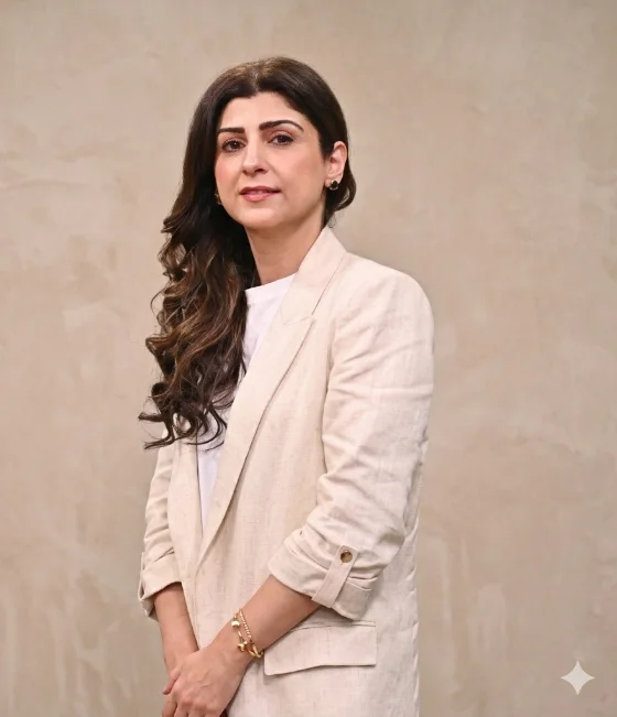 Dr. Saba Jerjees, founder of Sk'n Theory skin clinic in Karachi