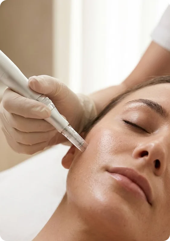 Microneedling treatment at SK'N THEORY, Clifton, Karachi