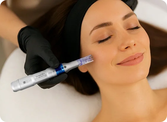 Microneedling at SK'N THEORY clinic in Karachi