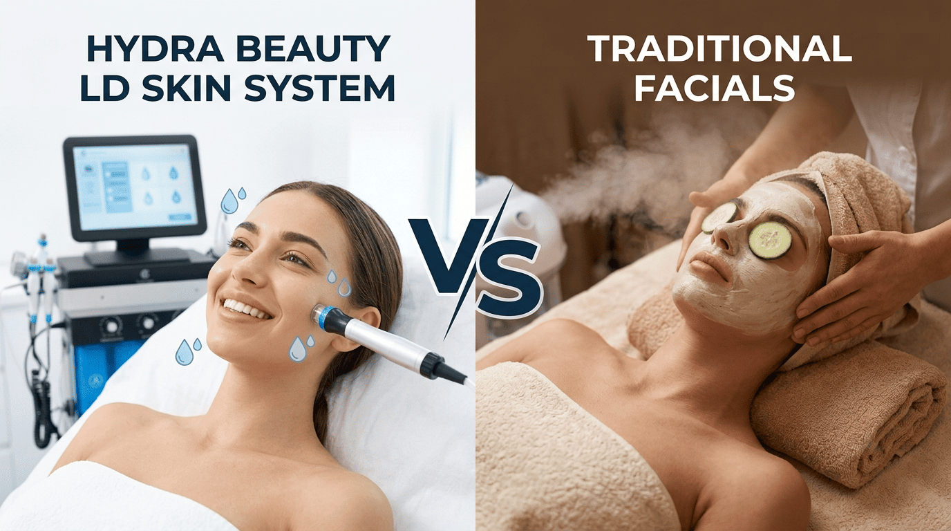 Hydra Beauty LD Skin System vs Traditional Facials: Which Is Better?